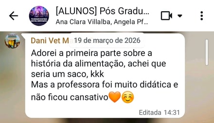 Depoimento de Dani, aluna da pós-graduação