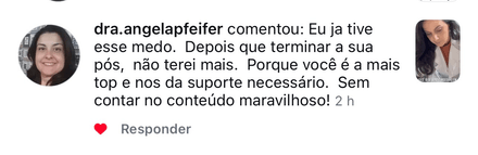 Depoimento de Angela, aluna da pós-graduação