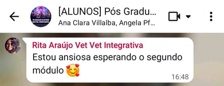 Depoimento de Rita, aluna da pós-graduação