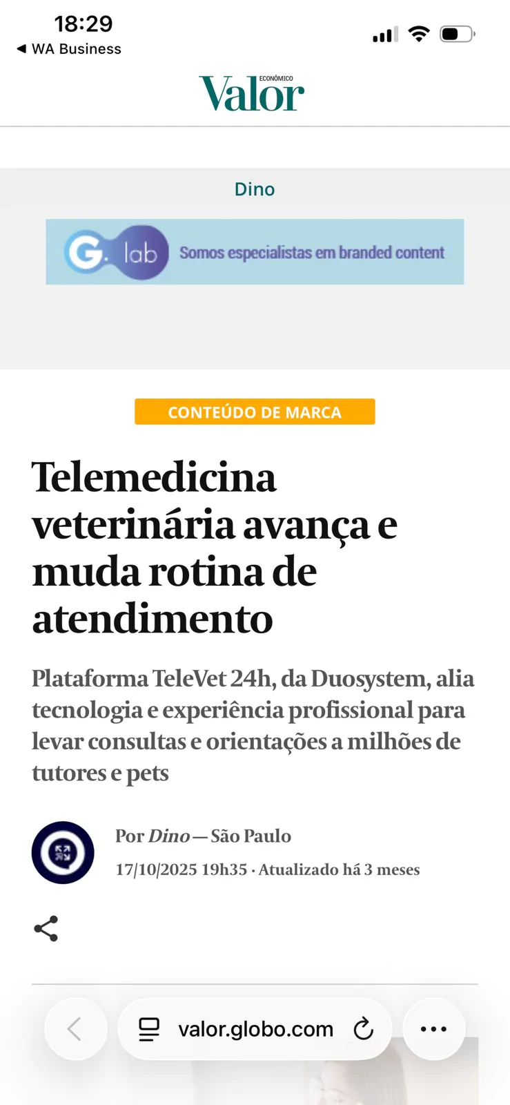 Atendimento por telemedicina