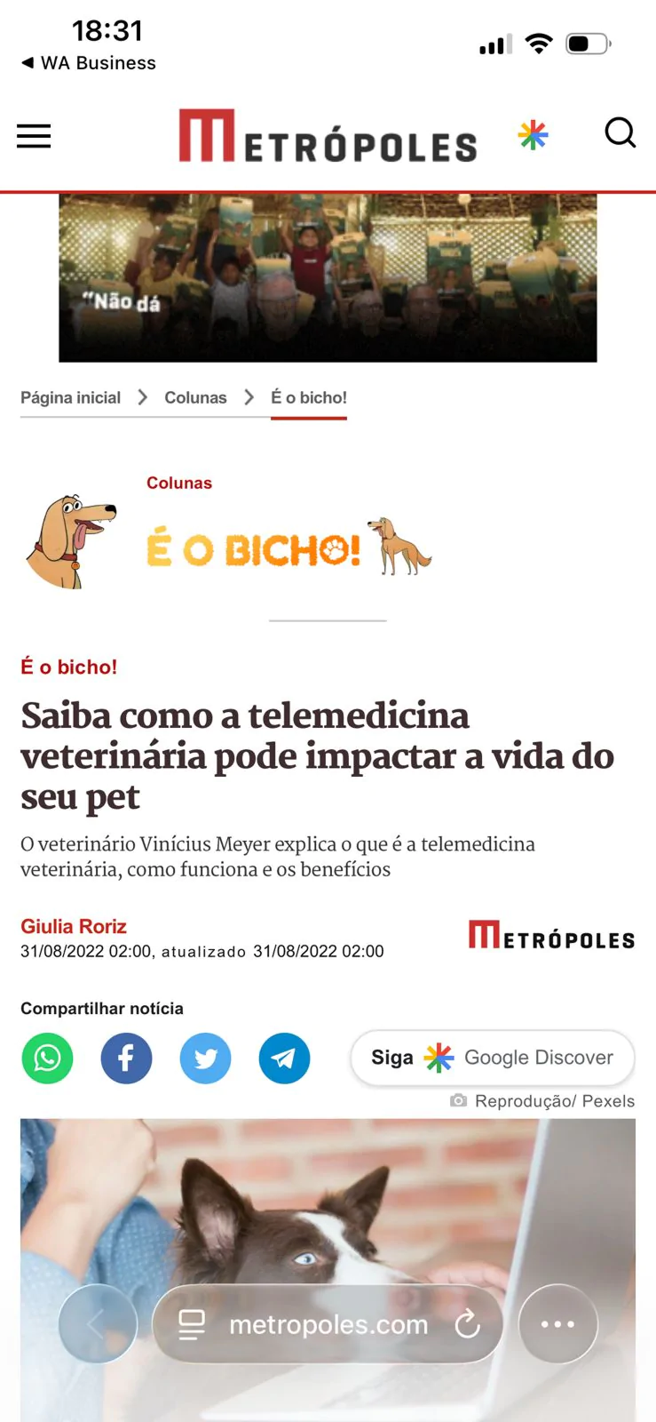 Atendimento por telemedicina